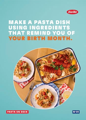 Make a pasta dish using ingredients that remind you of your birth month.